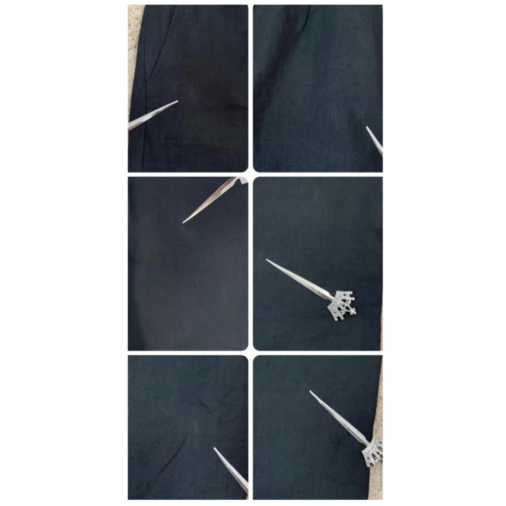 Eileen Fisher Black Flat Front High-Rise Wide Leg Ankle Crop Linen Pants Small - Picture 15 of 16